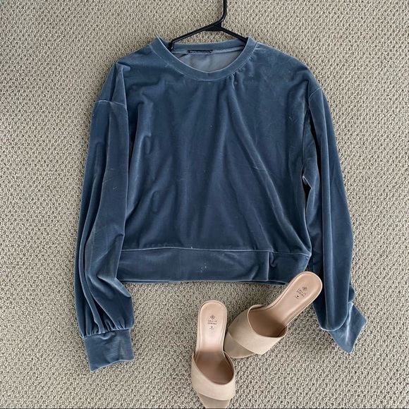 Zara Velvet Sweatshirt - Picture 1 of 7